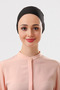 Practical Seamless Laced Non-Slip Hijab Combed Cotton Bonnet Black Bon23502 - Tr - 2