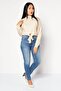 Women High Neck Long Sleeve Textured Top, Beige - 3