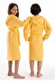 Hooded Muslin Children's Bathrobe - Yellow Color - Soft and Breathable - 3