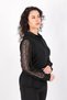 Sleeves Guipure Embroidered Stone Detail Shirt - 3