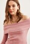 Women's Dusty Rose Madonna Neck Raised Camisole Blouse Blz- 19000615 - 6