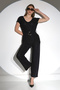 Women's Black Color Glitter Jumpsuit - 5