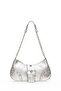 Silver Broken Patent Leather Women's Shoulder Bag 05Pc24K24403 - 3