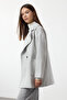 Gray Oversize Coat Twoaw24Kb00165 - 2
