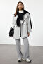 Gray Oversize Coat Twoaw24Kb00165