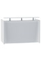 R06 White Office Reception Desk Without Drawers - 160cm