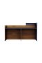 Natural Dijon Walnut-Dust Grey RD-2 Reception Desk 180 cm - 4