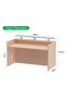 R06 Oak Office Reception Desk - 180cm - 3