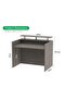 R06 Light Concrete Office Reception Desk - 120cm - 3