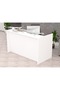 R06 White Office Reception Desk Without Drawers - 180cm - 2