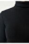 Women's Long Sleeve Ribbed Turtleneck Knitted Blouse - 3