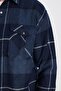 Men's Relax Fit Relax Cut Lumberjack Double Pocket Button Checked Winter Shirt - 4