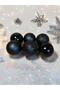 Christmas Tree Ornament 6 Pieces 4 cm Black Color Christmas Ball Anniversary Pine Tree Ornament - 5
