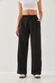 Women's Black High Waist Trend Palazzo Woven Fabric Trousers 2399 60751004 - 6