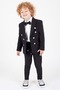 Striped Sports Kids Jacket, T-Shirt, Jogger Pants Set Mnk5695 Black - 3