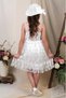 Hat and Gipeli Girl's Dress Mnk0609 White - 2