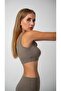 Thick Strap Crop Top Mink - 2