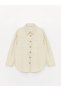 Beige basic long sleeve velvet shirt jacket for girls by hera fashion