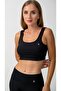 Thick Strap Crop Top Black