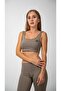 Thick Strap Crop Top Mink