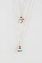 Christmas Santa Claus and Christmas Tree Figure Dangle Necklace Set 2 Pack - 3
