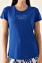 Crew Neck Pocket Summer Women's Pajamas Set, 100% Cotton - 3