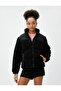 Plush Coat Stand-up Collar Pocket Detailed Zippered - 3