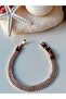 Xuping Three Row Water Stone Bracelet 16+3 Cm-7Mm Rose Color Acr1313