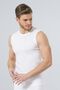 134 White Men's 2-Piece Sports O Neck Rib Tank Top - 3