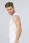 134 White Men's 2-Piece Sports O Neck Rib Tank Top - 4