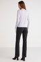 Genesıs Women's Slim Fit Slim Fit Front Ribbed Drape Detail Round Neck Crop Lilac Blouse - 6