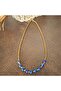 Handmade Lapis Stone,Blue Navy Natural Stone,Short Women's Necklace - 3