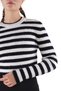 Ecru Striped Bearded Soft Sweater 6618 - 7