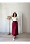 Burgundy Long Skirt - 3