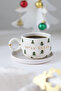 Happy Birthday Handmade Pine Tree Ceramic Mug 24K Gold Decorated 200ml - 6