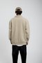 Men's Sweatshirt Brand Written on the Collar Cream Oversize Zippered Half Zipper 3 Thread Without Threaded Stitching - 3