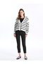V-Neck Striped Long Sleeve Women's Knitwear Cardigan - 3