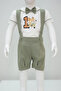 1 Year Old Safari Print Shorts Salopette Suit - 3