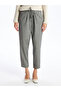 Plaid Women's Trousers with Elastic Waist - 2