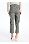 Plaid Women's Trousers with Elastic Waist - 4