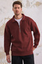 Men's Half Zip Regular Fit Sweatshirt Dried Rose - 2