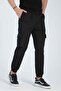 Black Elastic Cargo Pocket Pant - 2