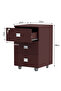 Stazion 1410 Modern Office Desk Apple Cherry with Drawers - 5