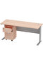 Stazion 1410 Modern Office Desk Oak with Drawers