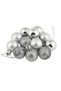 Christmas Tree Decoration 4 cm Silver Ball 12 Pieces Silver Colored Cici Ball - 9