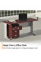 Stazion 1410 Modern Office Desk Apple Cherry with Drawers - 3