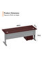 Stazion 1410 Modern Office Desk Apple Cherry with Drawers - 4