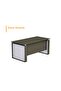 Grey with White Modern Office Workstation Table 140 cm - 4