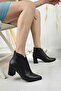 Genuine Leather Women's Daily Heeled Pointed Boots DC9803 - 3