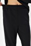 Women's Black Oversize Hooded Top and Bottom Tracksuit Set 12807 - 4